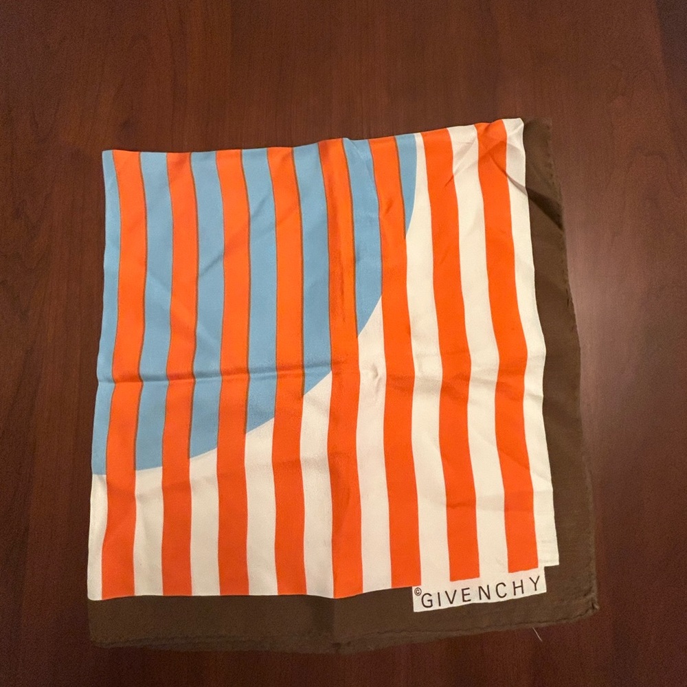 Givenchy Striped Silk Scarf